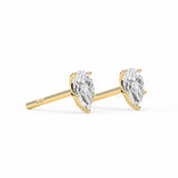CLARA | Pear Shape Diamond Studs in Yellow Gold (0.80ct tw.)