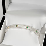 CUSTOM | Emerald Cuff in Sterling Silver & 9ct Yellow Gold