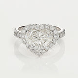 CUSTOM | Heart Shape Diamond Halo in 18ct White Gold