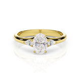 CUSTOM | Oval & Pear Shape Diamond Ring in 18ct Yellow Gold