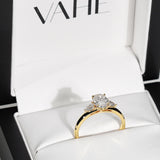 CUSTOM | Oval & Pear Shape Diamond Ring in 18ct Yellow Gold