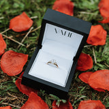 CUSTOM | Oval & Pear Shape Diamond Ring in 18ct Yellow Gold