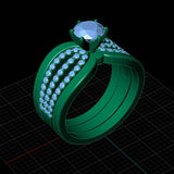 CUSTOM | Pink & White Diamond Ring in 18ct Rose & White Gold