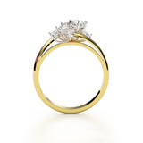 CUSTOM | Round & Marquise Diamond Cluster in 18ct Yellow & White Gold