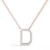 PENELOPE | Diamond Letter Pendant in 18ct Rose Gold (A-Z)