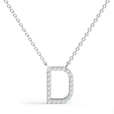 PENELOPE | Diamond Letter Pendant in 18ct White Gold (A-Z)