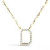 PENELOPE | Diamond Letter Pendant in 18ct Yellow Gold (A-Z)
