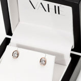 DAKOTA | Oval Shape Diamond Bezel Studs in Rose Gold (0.60ct tw.)