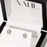 DAKOTA | Oval Shape Diamond Bezel Studs in White Gold (0.60ct tw.)