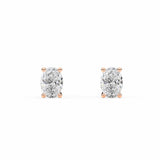 DAKOTA | Oval Shape Diamond Studs in Rose Gold (0.60ct tw.)