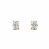 DAKOTA | Oval Shape Diamond Studs in Yellow Gold (0.60ct tw.)