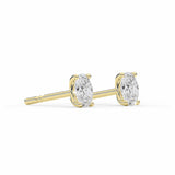 DAKOTA | Oval Shape Diamond Studs in Yellow Gold (0.60ct tw.)