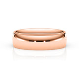 DANIEL | Classic Quarter Domed Ring in Rose Gold (4mm-8mm)
