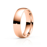 DANIEL | Classic Quarter Domed Ring in Rose Gold (4mm-8mm)