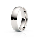 DANIEL | Classic Quarter Domed Ring in White Gold (4mm-8mm)