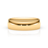 DANIEL | Classic Quarter Domed Ring in Yellow Gold (4mm-8mm)