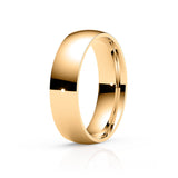 DANIEL | Classic Quarter Domed Ring in Yellow Gold (4mm-8mm)