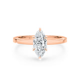 DESTINY | Classic Solitaire Marquise Diamond Ring in Rose Gold