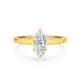 DESTINY | Classic Solitaire Marquise Diamond Ring in Yellow Gold