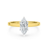 DESTINY | Classic Solitaire Marquise Diamond Ring in Yellow & White Gold