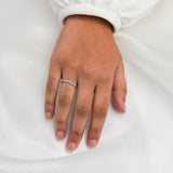 DESTINY | Delicate "V" Split Diamond Ring in White Gold (0.42ct tw.)