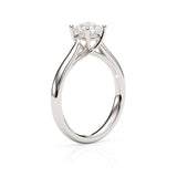DIANA | Cathedral Solitaire Round Brilliant Diamond Ring in White Gold