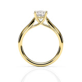 DIANA | Cathedral Solitaire Round Brilliant Diamond Ring in Yellow Gold