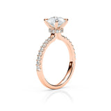 ELEANOR | Hidden Halo Round Brilliant Diamond Ring in Rose Gold