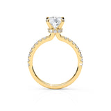 ELEANOR | Hidden Halo Round Brilliant Diamond Ring in Yellow Gold