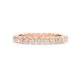 ELORA | Bezel Set Diamond Ring in Rose Gold (0.48ct tw.)