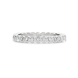 ELORA | Bezel Set Diamond Ring in White Gold (0.48ct tw.)