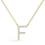 PENELOPE | Diamond Letter Pendant in 18ct Yellow Gold (A-Z)