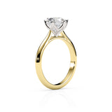 FLEUR | Tulip Solitaire Round Brilliant Diamond Ring in Yellow & White Gold