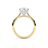 FLEUR | Tulip Solitaire Round Brilliant Diamond Ring in Yellow & White Gold