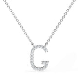 PENELOPE | Diamond Letter Pendant in 18ct White Gold (A-Z)