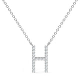 PENELOPE | Diamond Letter Pendant in 18ct White Gold (A-Z)