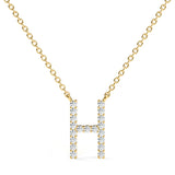 PENELOPE | Diamond Letter Pendant in 18ct Yellow Gold (A-Z)