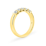 AURORA | Double Base Shared Prong Round Diamond Ring in Yellow Gold (0.50ct - 0.70ct tw.)
