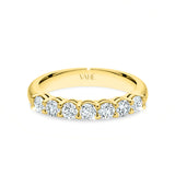 AURORA | Double Base Shared Prong Round Diamond Ring in Yellow Gold (0.50ct - 0.70ct tw.)