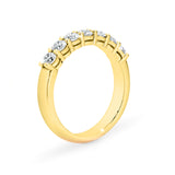 AURORA | Double Base Shared Prong Round Diamond Ring in Yellow Gold (0.50ct - 0.70ct tw.)