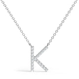 PENELOPE | Diamond Letter Pendant in 18ct White Gold (A-Z)