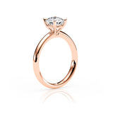 KAYLA | Classic Solitaire Cushion Cut Diamond Ring in Rose Gold