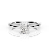 KAYLA | Classic Solitaire Cushion Cut Diamond Ring in White Gold