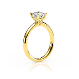 KAYLA | Classic Solitaire Cushion Cut Diamond Ring in Yellow Gold
