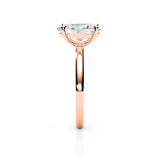 KAYLA | Classic Solitaire Oval Shape Diamond Ring in Rose Gold