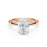 KAYLA | Classic Solitaire Oval Shape Diamond Ring in Rose Gold