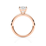KAYLA | Classic Solitaire Oval Shape Diamond Ring in Rose Gold