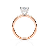 KAYLA | Classic Solitaire Oval Shape Diamond Ring in Rose & White Gold