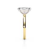 KAYLA | Classic Solitaire Oval Shape Diamond Ring in Yellow & White Gold