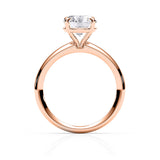 KAYLA | Bold Solitaire Oval Shape Diamond Ring in Rose Gold